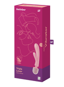 Satisfyer(德國) Triple Lover 2合1 雙頭插入式G點震動棒 粉色
