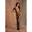 KR(日本) 性感開胸開洞魚網連身緊身衣 KRW12