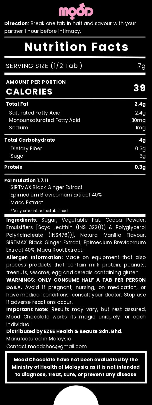 Mood Chocolate(馬來西亞) 愛愛催情巧古力 原味 / 薄荷味 3片裝