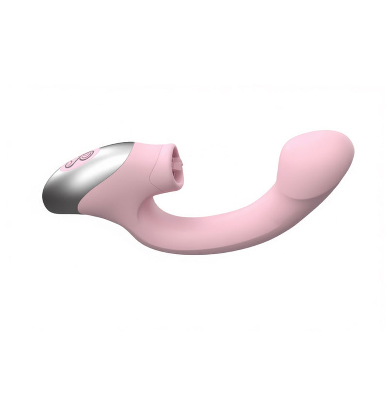Excellent Power - TITANA - Rechargeable Silicone Stimulator 舔震強力G點震動棒 粉色