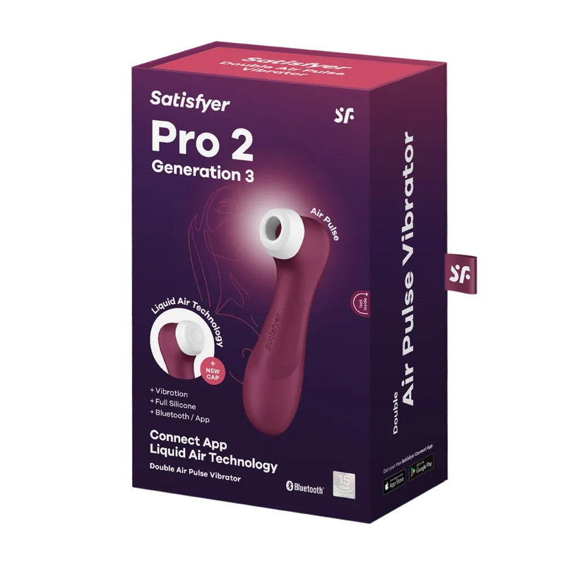 Satisfyer(德國) Pro 2 Generation3  APP控制吸吮陰蒂震動器 酒紅色
