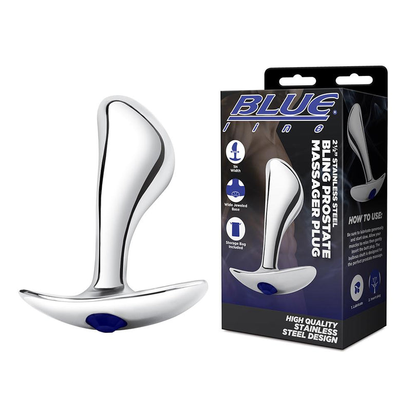 BLUE line(美國) 2.5" Stainless Steel Bling Prostate Massager Plug 不銹鋼前列線按摩器