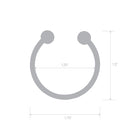 BLUE line(美國) Stainless Steel Bull Nose Glans Ring 不鏽鋼包莖矯正環 (32mm)