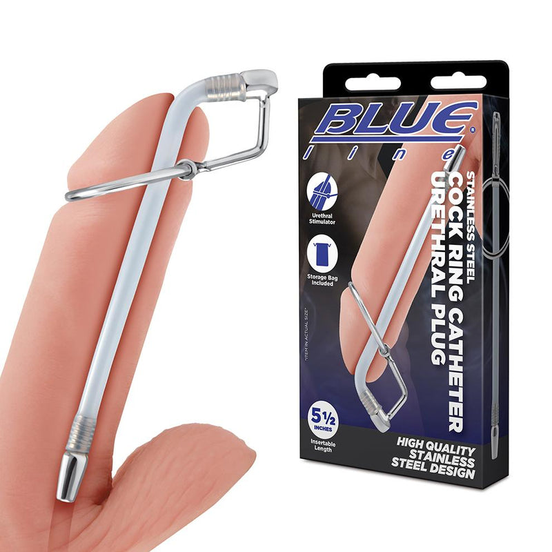BLUE line(美國) Stainless Steel Cock Ring Catheter Urethral Plug 不鏽鋼串珠尿道塞
