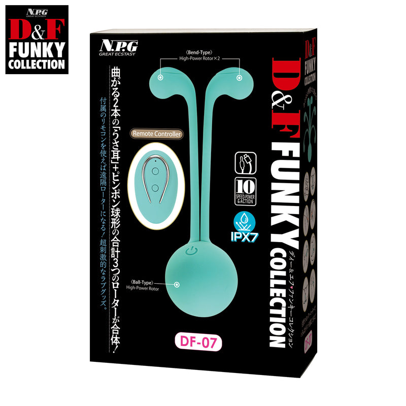 NPG(日本) D&F FUNKY COLLECTION 時尚兔耳震動器 DF-07