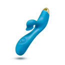 Blush(美國) Aria - Arousing' AF Silicone Vibrator 雙脈動震動棒 藍色