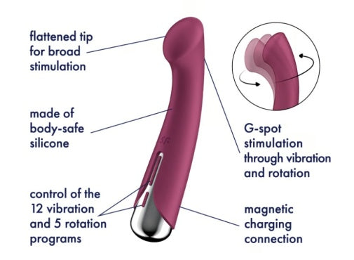 Satisfyer(德國) Spinning G-Spot 1 - G點旋轉震動棒 紅色