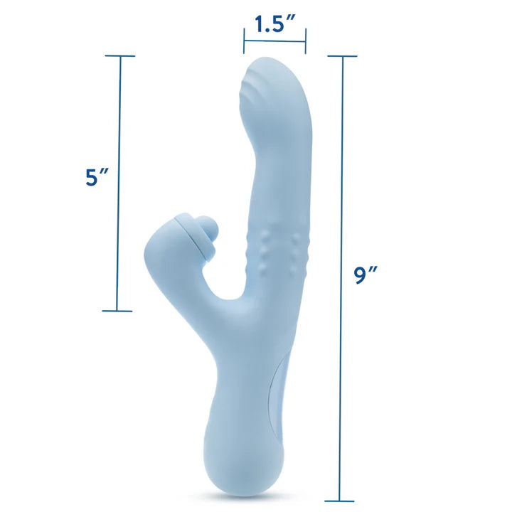 Blush(美國) Devin 9.25'' G Spot Rabbit Vibrator - G點兔子震動棒 藍色