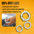 Blush(美國) Stay Hard - Beaded Penis Rings 矽膠延時環 透明 (3件裝)