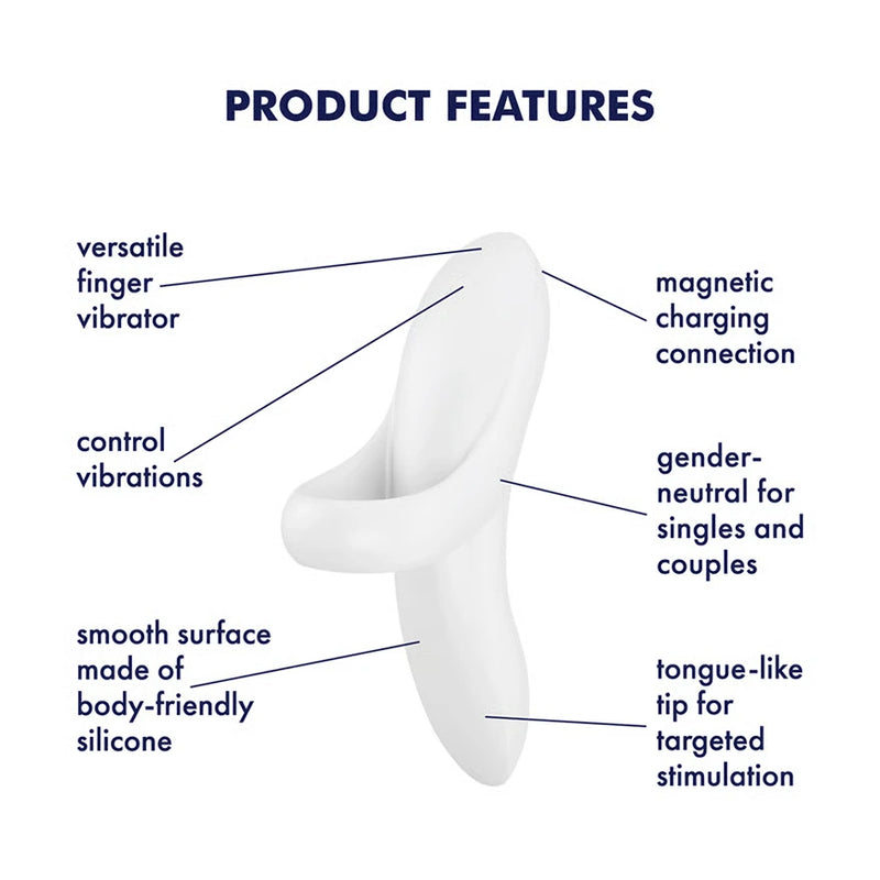 Satisfyer(德國) Bold Lover 多功能手指震動器 白色