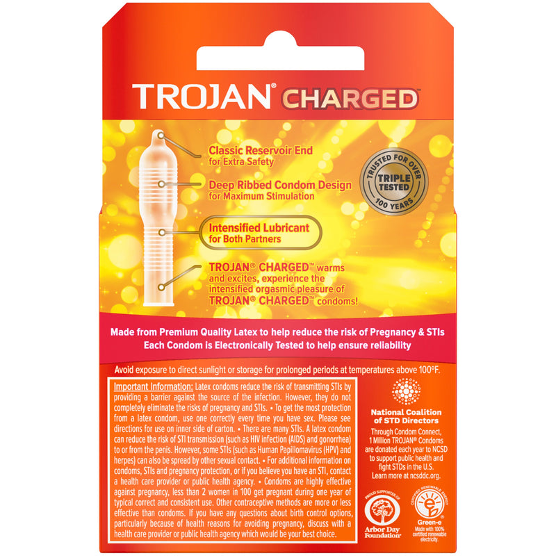 Trojan(美國) Trojan Intensified Charged  潤滑型安全套 (3片裝)