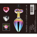 SM-VIP(日本) 幻彩心形後庭塞 L碼 (粉色/ 銀色/ 彩虹)