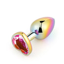 SM-VIP(日本) 幻彩心形後庭塞 S碼 (粉色/ 銀色/ 彩虹)