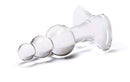 Glas(美國)4" Beaded Glass Butt Plug with Tapered Base 玻璃後庭拉珠塞