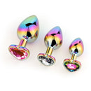 SM-VIP(日本) 幻彩心形後庭塞 S碼 (粉色/ 銀色/ 彩虹)