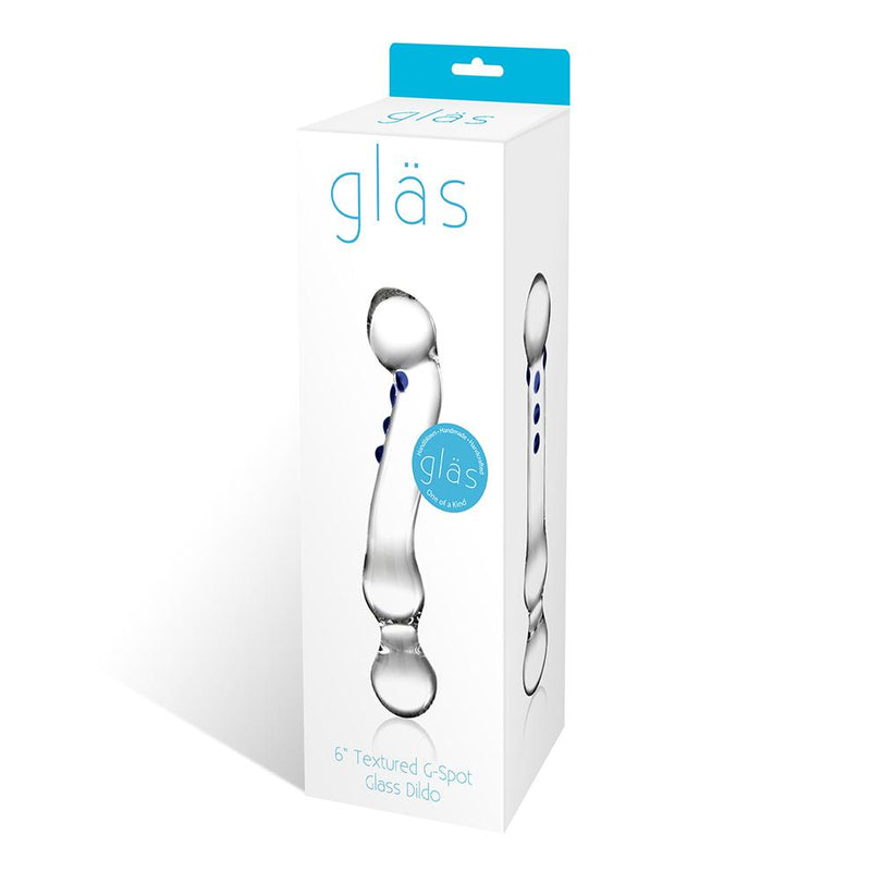 Glas(美國) 6″ Textured G-Spot Glass 凸點紋玻璃假陽具