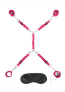 Lux Fetish(美國) 7 PC Bedspreader - Bed Restraint身體拘束套裝 紫色/黑色