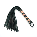 Liebe Seele(日本) Black Leather Flogger 玫瑰金 皮革皮鞭