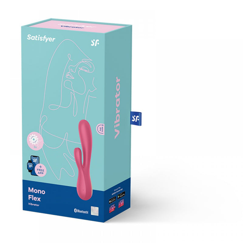 Satisfyer(德國) Mono Flex 手機遙控雙頭震動棒 玫瑰紅/白色/粉色