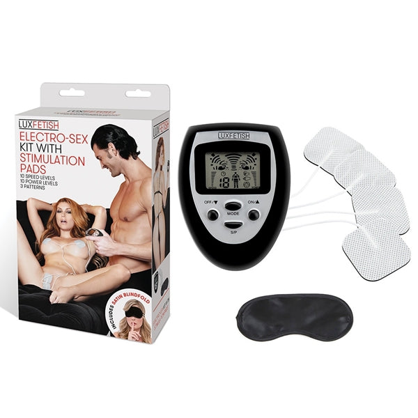 Lux Fetish(美國) Electro-Sex Kit With Stimulation Pads 電激刺激墊連眼罩