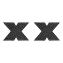 Bijoux Indiscrets(西班牙) Flash · Heart Pasties 可重用閃亮交叉形乳貼 金色 / 黑色