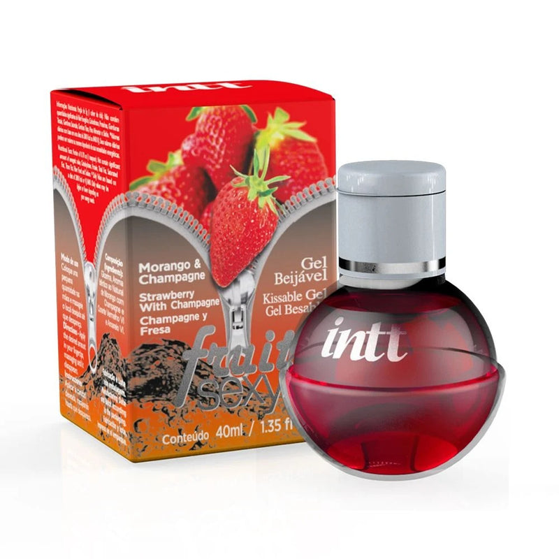 Intt(巴西) Fruit Sexy Morango Com Champagne 可食用溫感水溶性潤滑液 (草莓香檳味) 40ml