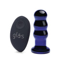 Glas(美國) 3.5" Remote Controlled Vibrating Beaded Buttplug 玻璃遙控震動肛塞