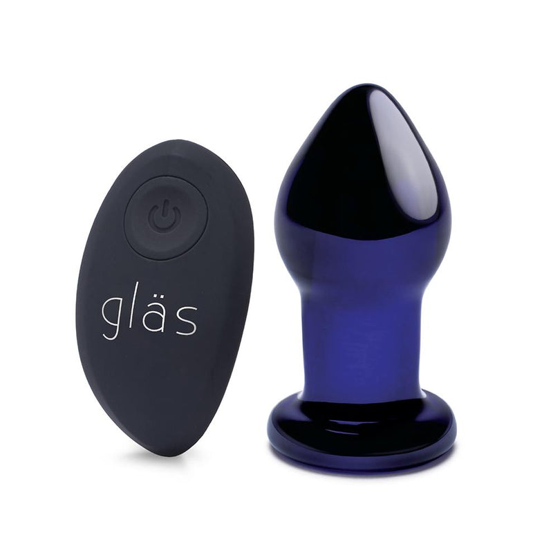 Glas(美國) 3.5'' Rechargeable Remote Controlled Vibrating Butt Plug玻璃遙控震動肛塞