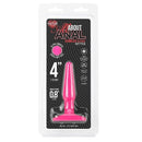 Hustler(美國) All About Anal Silicone Butt Plug 4吋後庭塞 黑色/桃紅色