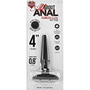 Hustler(美國) All About Anal Silicone Butt Plug 4吋後庭塞 黑色/桃紅色