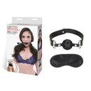 Lux Fetish(美國) Breathable Ball Gag 透氣口塞連眼罩套裝 黑色/紅色