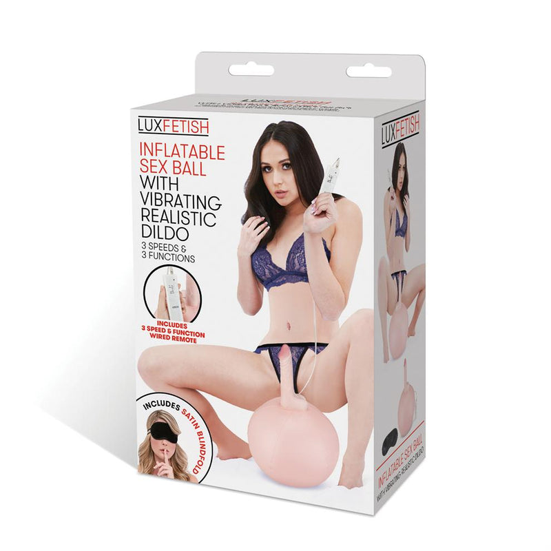 Lux Fetish(美國) Inflatable Sex Ball With Vibrating Realistic Dildo 充氣球連震動假陽具