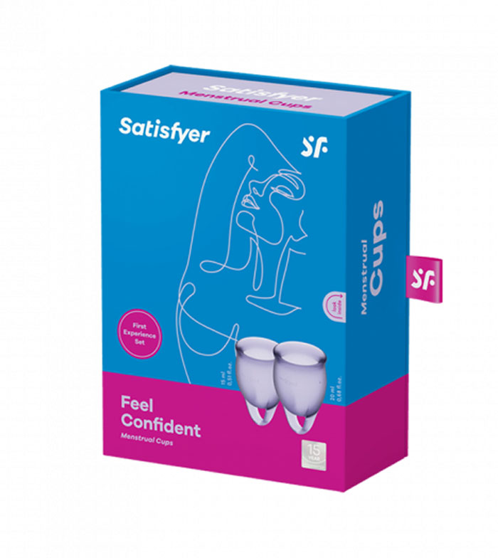 Satisfyer(德國) Feel Secure月經杯套裝 淺藍色/紫色