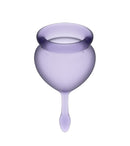 Satisfyer(德國) Feel Good月經杯套裝 紫色/深藍