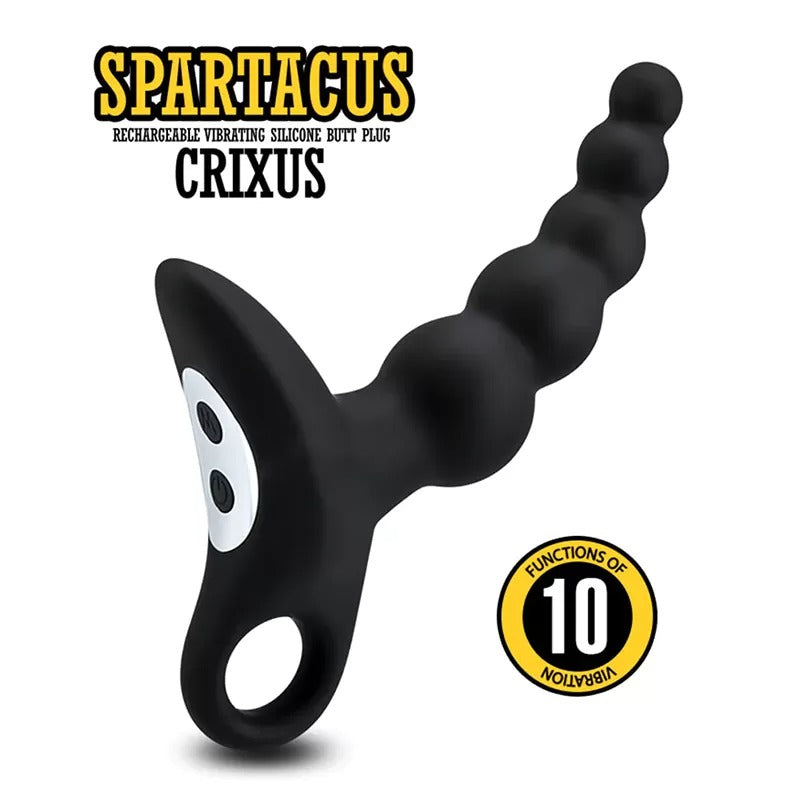 Erokay - Spartacus CRIXUS 充電式矽膠後庭拉珠震動器