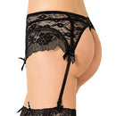 STARFIRE(日本)EROX 性感花紋蕾絲吊襪帶連丁褲 黑色/紅色