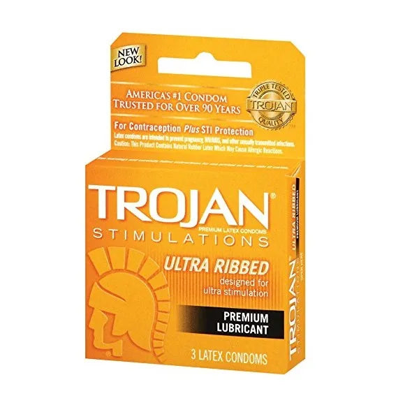 Trojan(美國) 激情螺旋紋潤滑乳膠安全套 3片裝