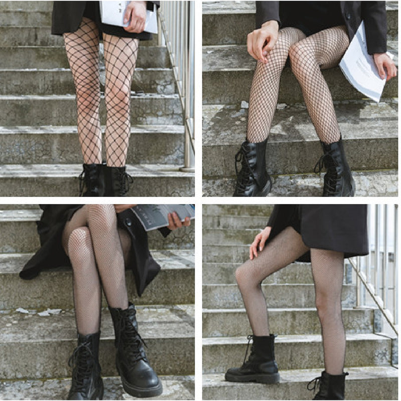 KR(日本) 性感魚網絲襪 混合款 4件裝
