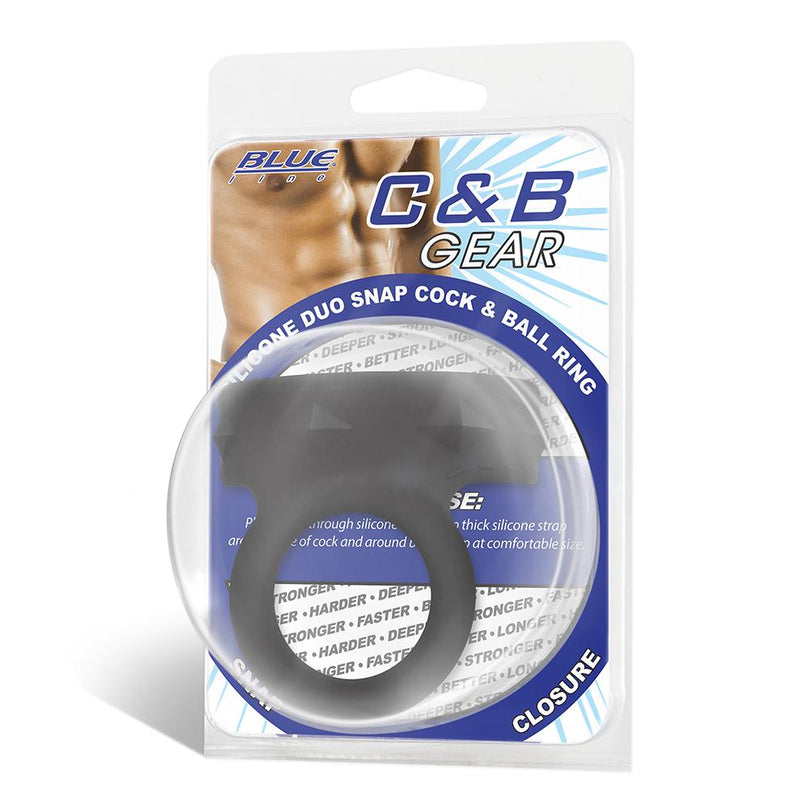 BLUE line(美國) Silicone Duo Snap Cock & Ball Ring 矽膠延時環
