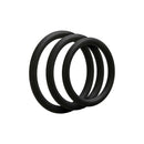 Doc Johnson(美國) C-Ring Set 3 Sizes Thin 矽膠延時環 3件裝 黑色/灰色