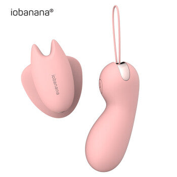 iobanana U&I指夾雙震按摩器 黑色/粉色