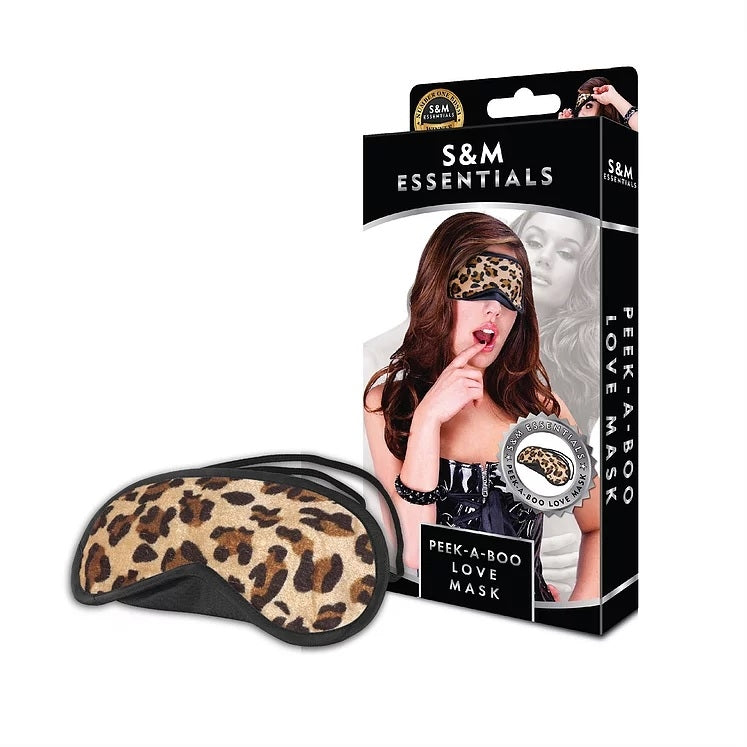 S&M Essentials(美國)舒適眼罩 黑色/豹紋